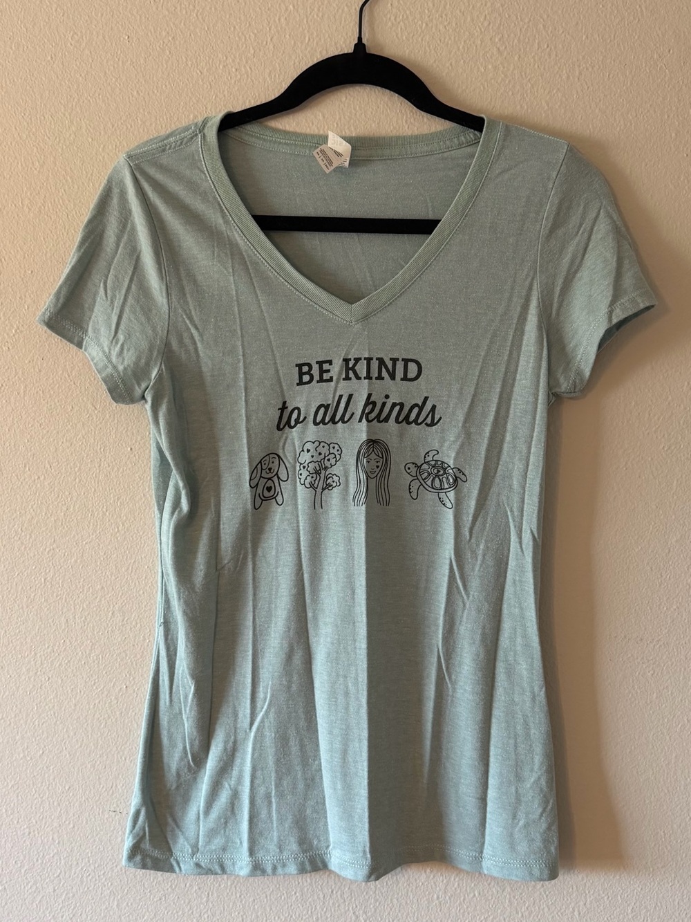 Be Kind to All Kinds V‑Neck Graphic Tee NWOT